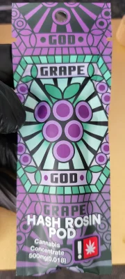 grape god hash rosin pod